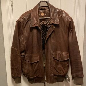 Vintage Brown Leather Jacket by Marc New York